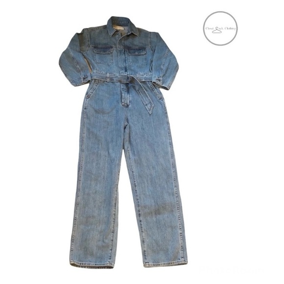 NWT: Denim Forum’s Margot Denim Boiler Suit, Size XS - Picture 2 of 16